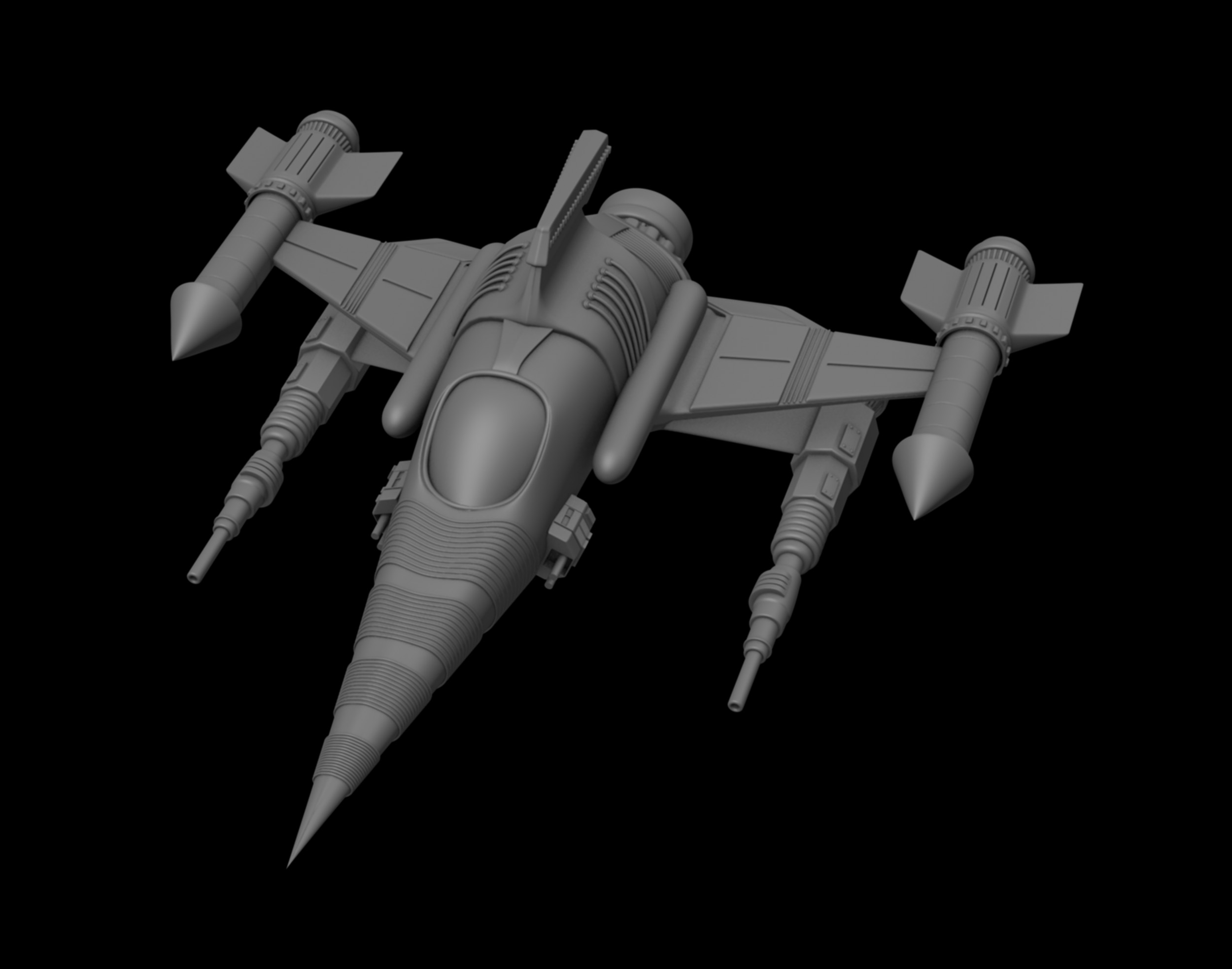 galaga ship view 3 view 1