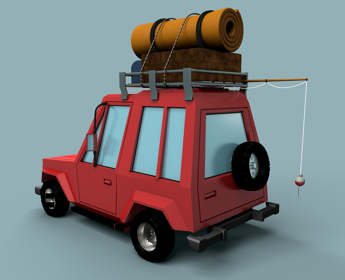 Low Poly SUV View 2