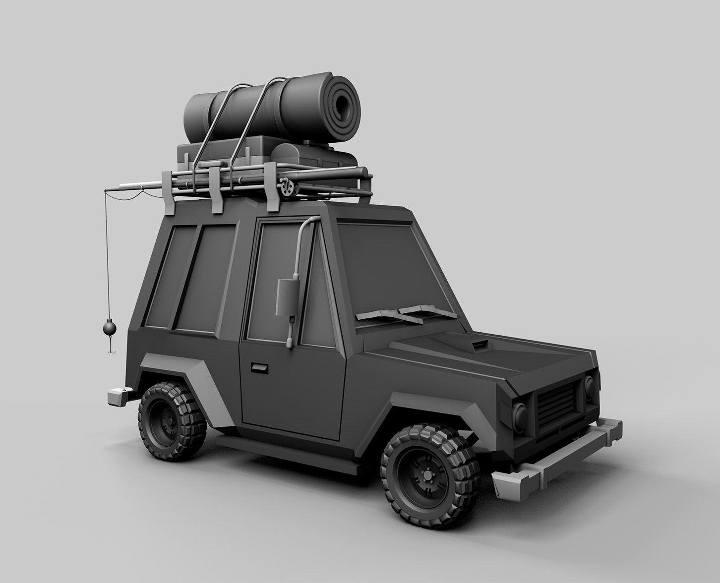 Low Poly SUV View 5