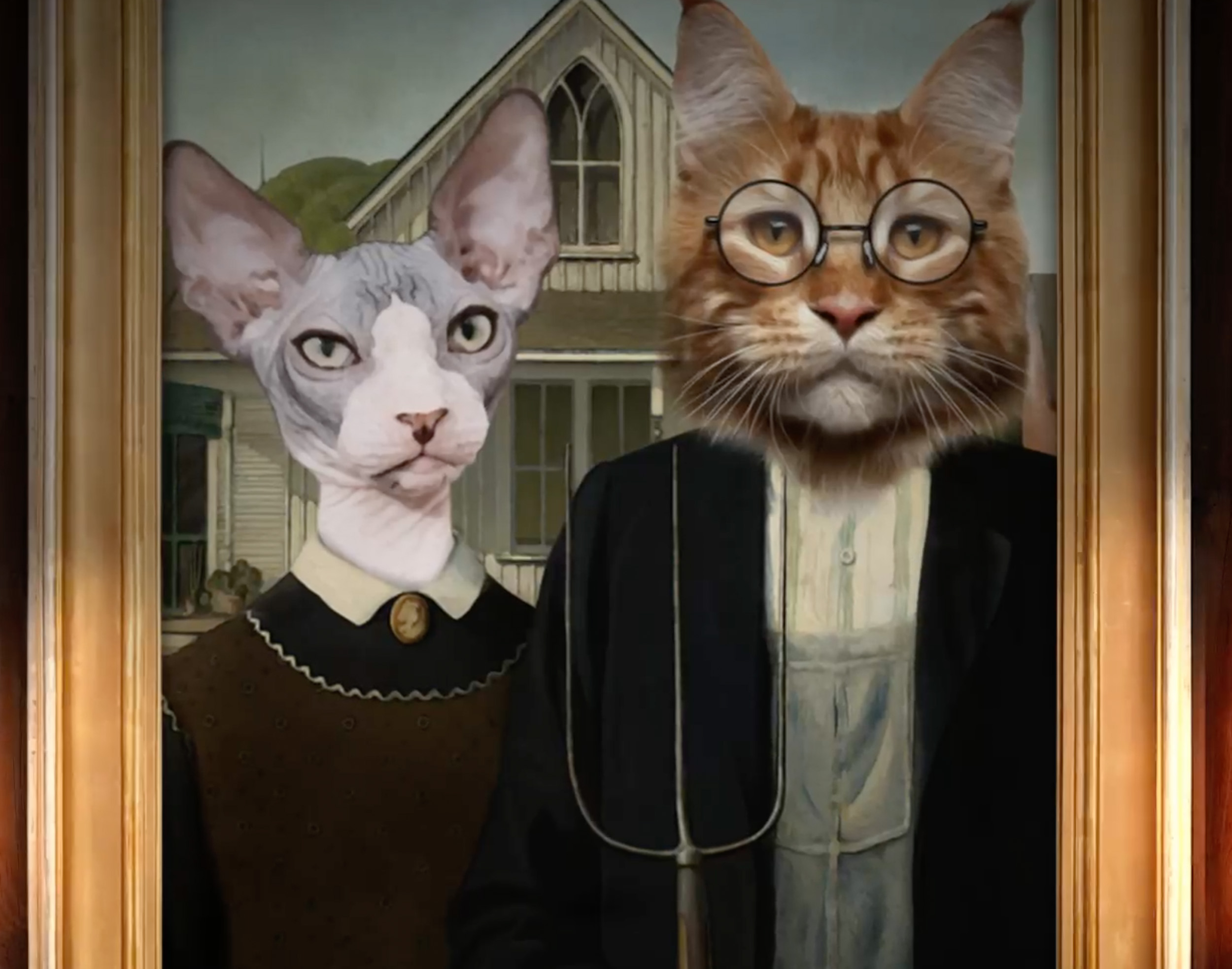 American Gothic Cats